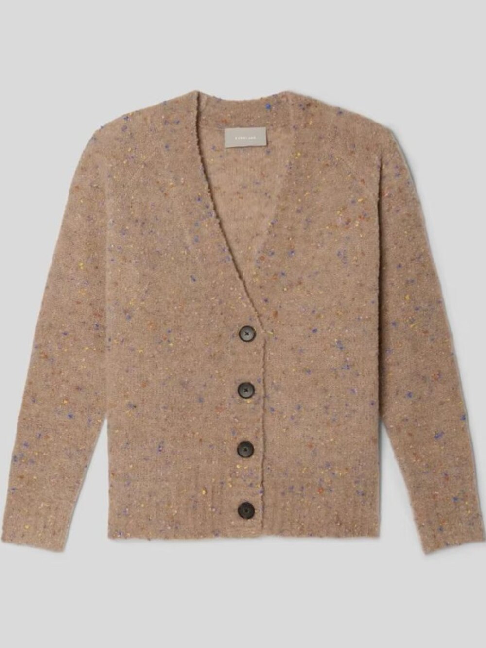 Everlane Confetti Merino Wool Cardigan in Taupe